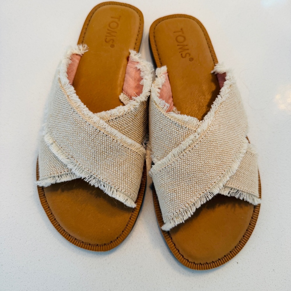 TOMS Women's viv jute frayed sandals